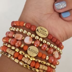 Riah Fashion Charm Mix Beads Bracelet